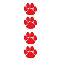 Red Paw Prints Tattoo Set